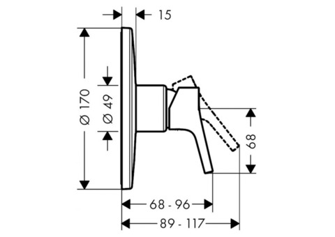 Смеситель для душа Hansgrohe Talis S Highflow 72607000