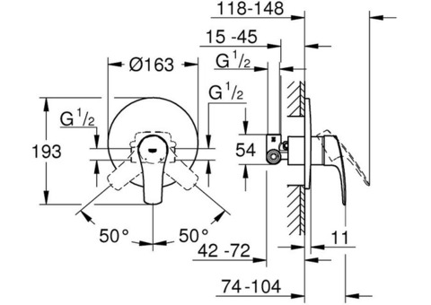 Смеситель для душа Grohe EuroSmart New 33556003