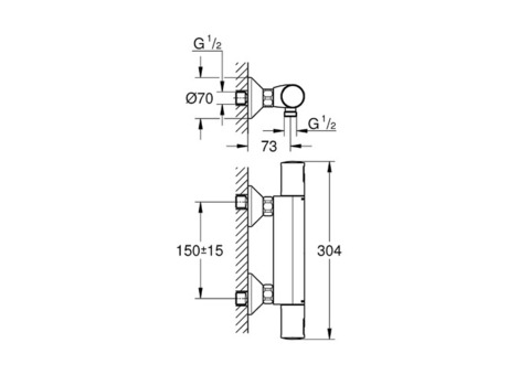 Термостат для душа Grohe Precision Start 34594000