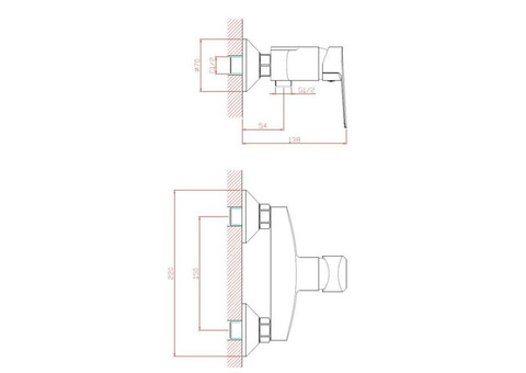 Смеситель для душа Clever Nebo NB 80