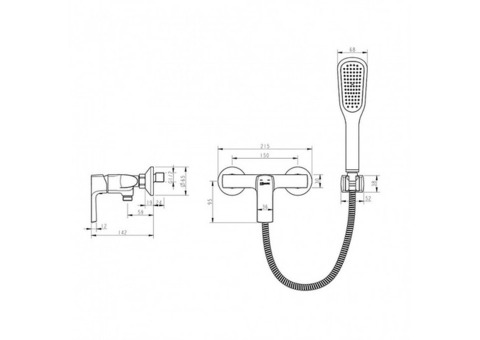 Смеситель для душа Lemark Ursus LM7203BL