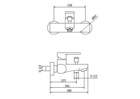 Смеситель для душа Teorema Sigma 8Z20011-002