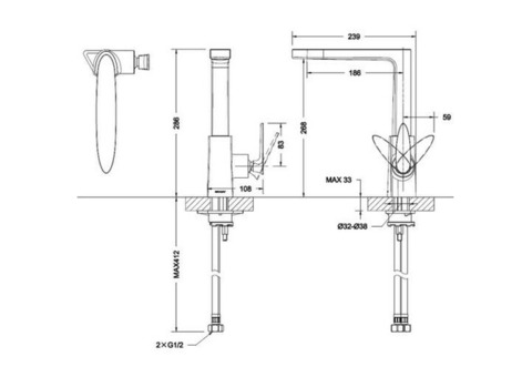 Смеситель для кухни Bravat Spring F779113C-1