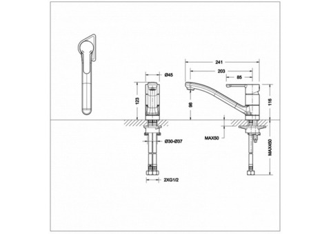 Смеситель для кухни Bravat Stream F73783C-2