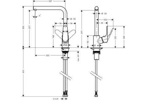 Смеситель для кухни Hansgrohe Focus 31817000