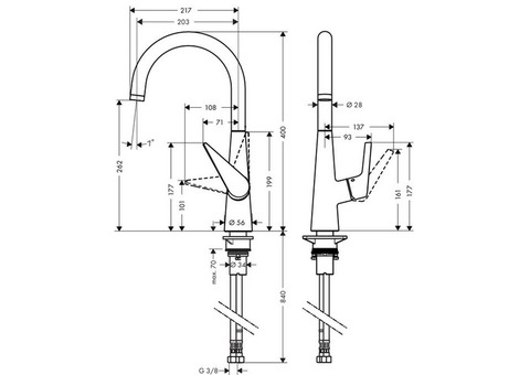 Смеситель для кухни Hansgrohe Talis S 260 72810000