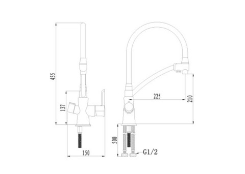 Смеситель для кухни Lemark Comfort LM3070C-Gray