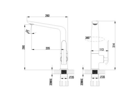 Смеситель для кухни Lemark Melange LM4905CW