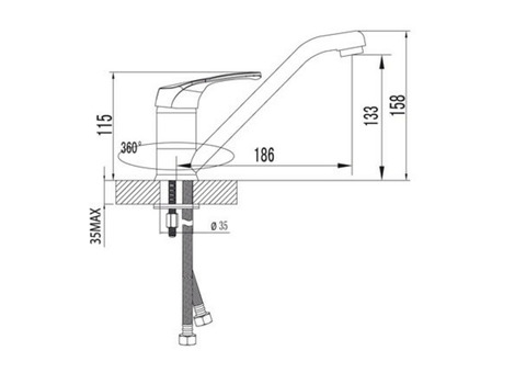 Смеситель для кухни Lemark Omega LM3104C