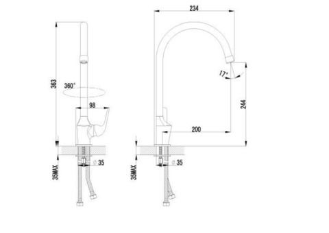 Смеситель для кухни Lemark Plus Advance LM1205C