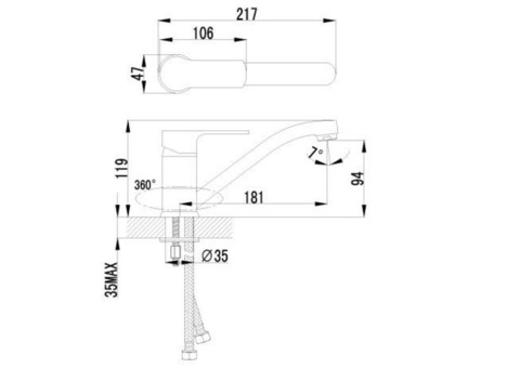 Смеситель для кухни Lemark Plus Grace LM1504C