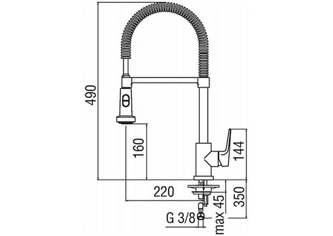 Смеситель для кухни Nobili Nobi NB84300/3CR