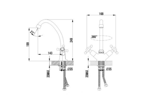 Смеситель для кухни Smartsant Классик нью SM180001AA