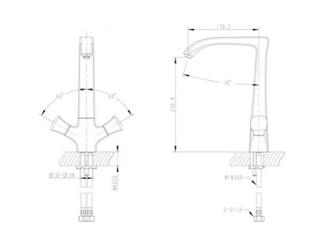 Смеситель для кухонной мойки Bravat Whirlpool F778112C