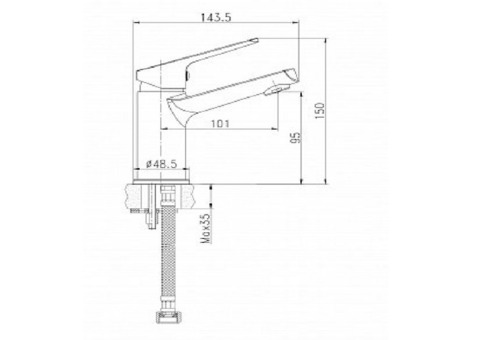 Смеситель для раковины Cersanit Flavis 63034