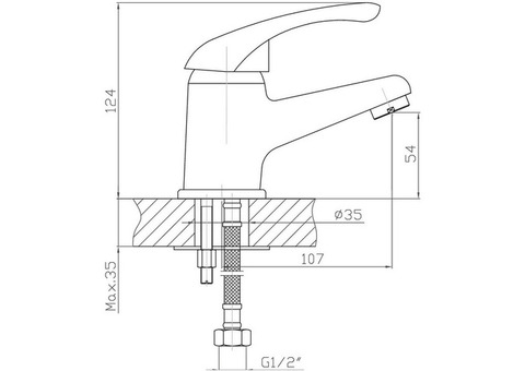 Смеситель для раковины Clever Nebo NB 26