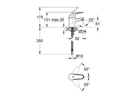 Смеситель для раковины Grohe Euroeco 32734000