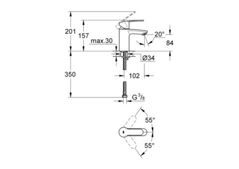 Смеситель для раковины Grohe Eurostyle Cosmopolitan 3246820E