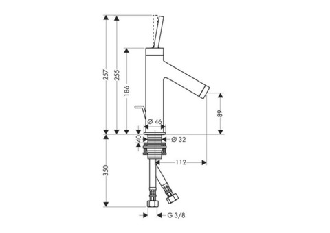 Смеситель для раковины Hansgrohe Axor Starck Puro 10111000