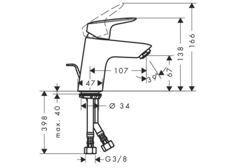 Смеситель для раковины Hansgrohe Logis 71070000