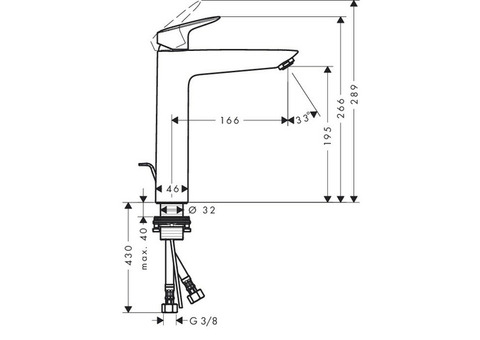 Смеситель для раковины Hansgrohe Logis 71090000