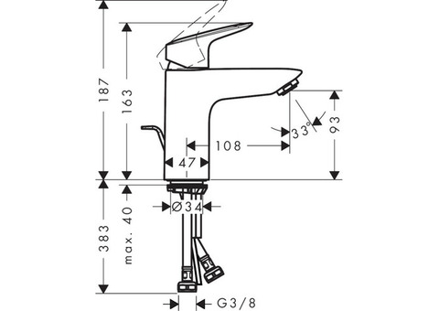 Смеситель для раковины Hansgrohe Logis Loop 100 71171000