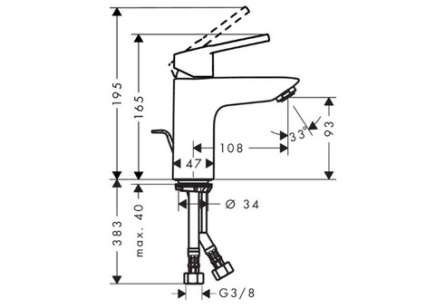 Смеситель для раковины Hansgrohe Logis Loop 71151000