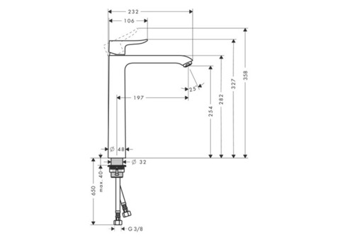 Смеситель для раковины Hansgrohe Metris 110 31184000