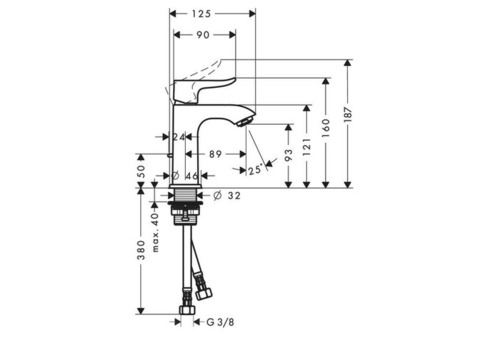 Смеситель для раковины Hansgrohe Metris 31088000