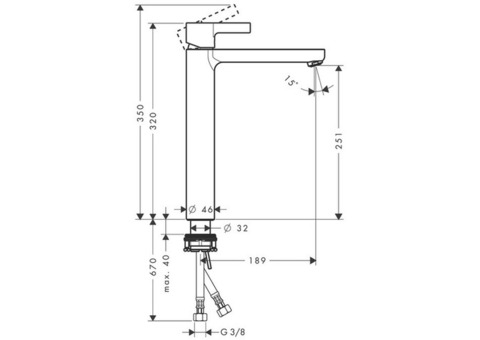 Смеситель для раковины Hansgrohe Metris S 31023000