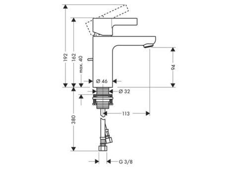 Смеситель для раковины Hansgrohe Metris S 31060000