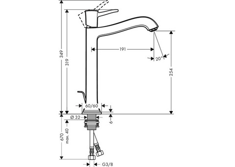 Смеситель для раковины Hansgrohe Metropol 31303000