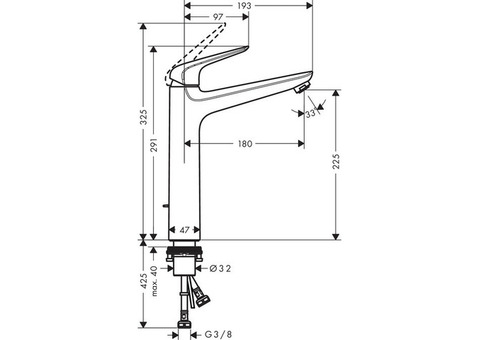 Смеситель для раковины Hansgrohe Novus 71123000