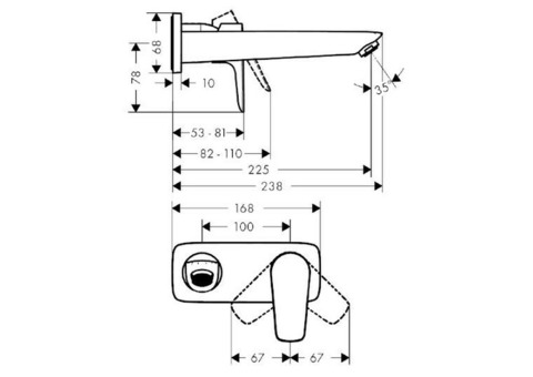 Смеситель для раковины Hansgrohe Talis E 71734000