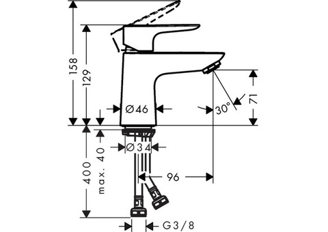 Смеситель для раковины Hansgrohe Talis E 80 71701000