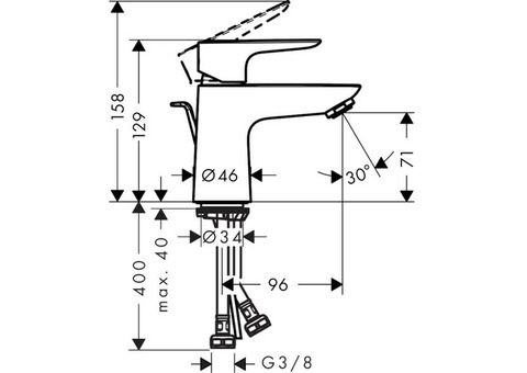 Смеситель для раковины Hansgrohe Talis E 80 71703000