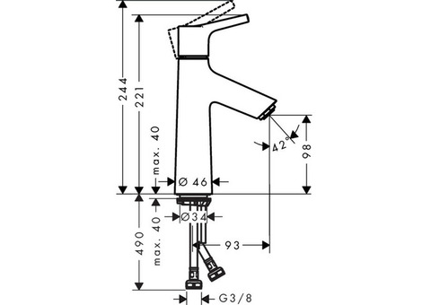 Смеситель для раковины Hansgrohe Talis S 100 72021000