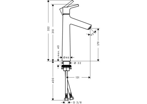 Смеситель для раковины Hansgrohe Talis S 190 72032000