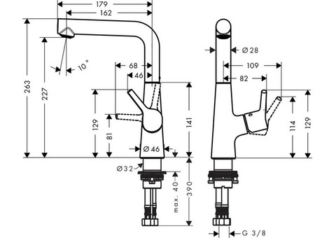 Смеситель для раковины Hansgrohe Talis S 210 72105000