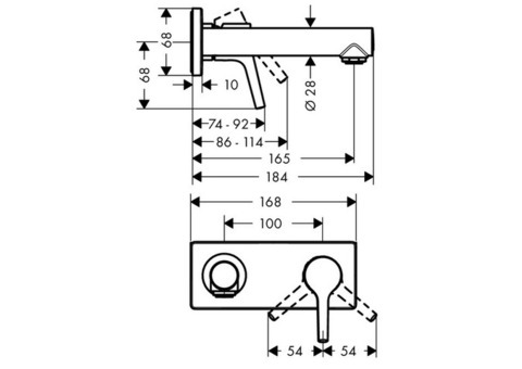 Смеситель для раковины Hansgrohe Talis S 80 72110000