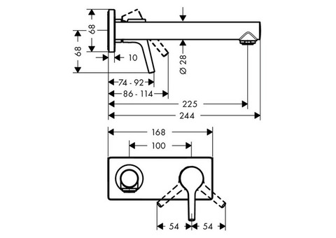 Смеситель для раковины Hansgrohe Talis S 80 72111000