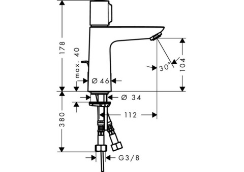 Смеситель для раковины Hansgrohe Talis Select E 110 71751000