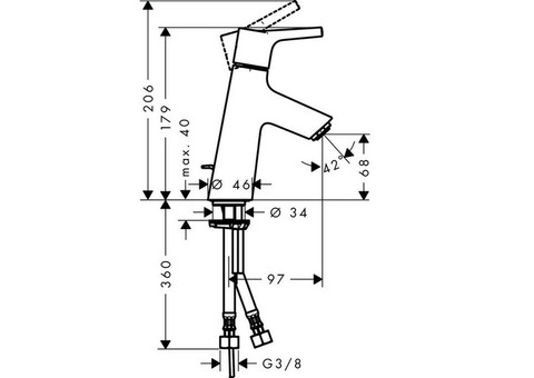 Смеситель для раковины Hansgrohe Talis-S 72010000