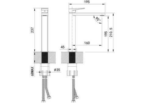 Смеситель для раковины Iddis Bridge BRDSB01i01 хром