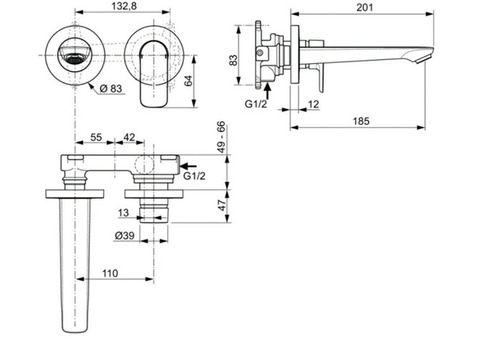 Смеситель для раковины Ideal Standard Connect Air A7029AA