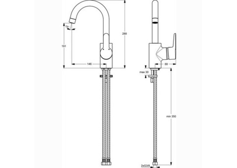 Смеситель для раковины Ideal Standard Connect Blue B9933AA