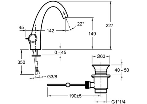 Смеситель для раковины Jacob Delafon Elevation E18870-CP