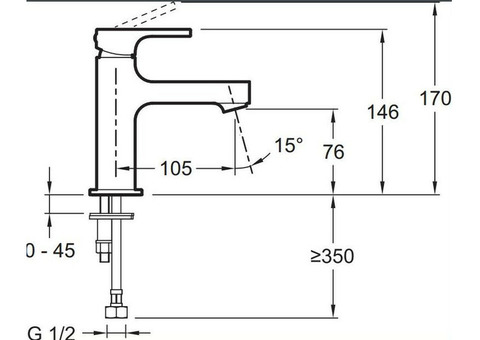 Смеситель для раковины Jacob Delafon Strayt E8919-CP