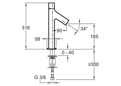 Смеситель для раковины Jacob Delafon Talan E10379RU-CP