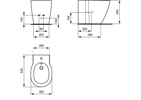 Биде напольное Ideal Standard Connect E799501